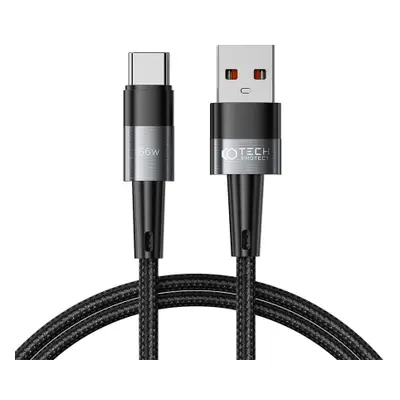 Tech-Protect Ultraboost kábel USB / USB-C 66W 6A 1m, szürke