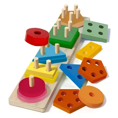 MG Wooden Sorter válogatós fa puzzle formák