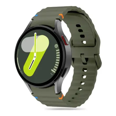 Tech-Protect Silicone Sport szíj Samsung Galaxy Watch 4 / 5 / 5 Pro / 6 / 7 / FE, army green