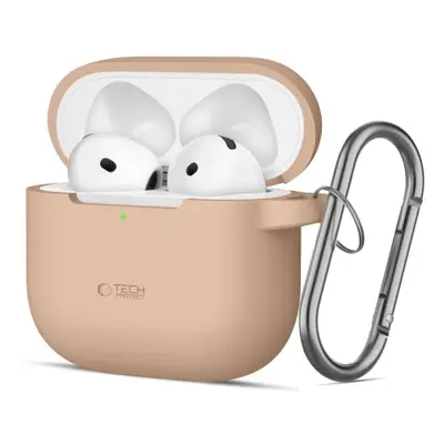 Tech-Protect Silicone Hook tok Apple AirPods 4, bézs