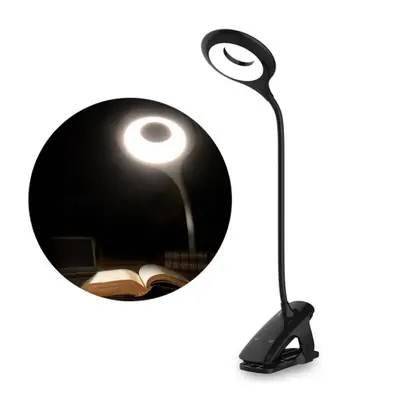 MG Reading LED lámpa csiptetővel + kábel micro USB, fekete