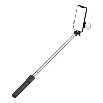 MG Telescopic Bluetooth szelfie bot LED lámpval 1m, fekete