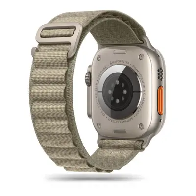 Tech-Protect Nylon szíj Apple Watch 42/44/45/49mm titanium / olive