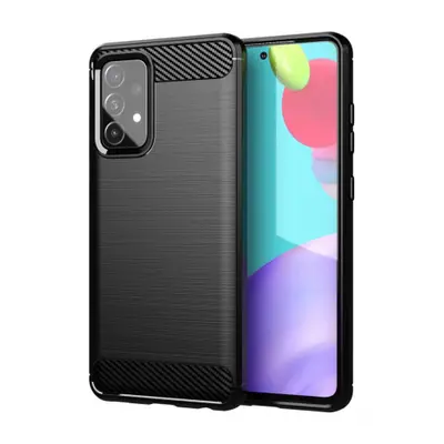 MG Carbon Case Flexible szilikon tok Samsung Galaxy A72 4G, fekete