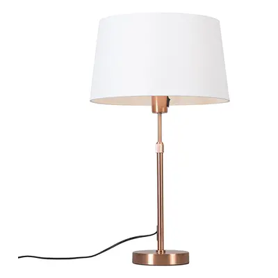 Asztali lámpa réz árnyalatfehér 35 cm-rel állítható - Parte