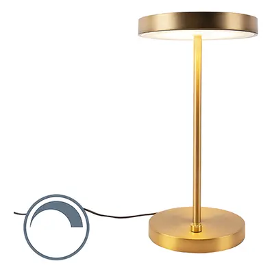 Modern asztali lámpa bronz LED-del - Disco