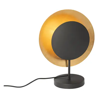 Art Deco asztali lámpa fekete arannyal - Emilienne
