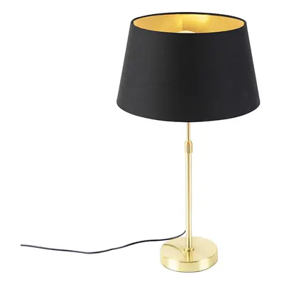 Asztali lámpa arany / sárgaréz árnyalatfekete arannyal 32 cm - Parte