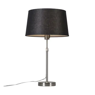 Asztali lámpa acél árnyékfeketével, 35 cm állítható - Parte