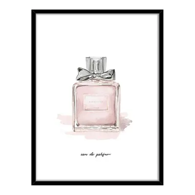 Keretezett poszter, parfüm, 30x40 cm, púderrózsaszín - PARFUM - Butopêa