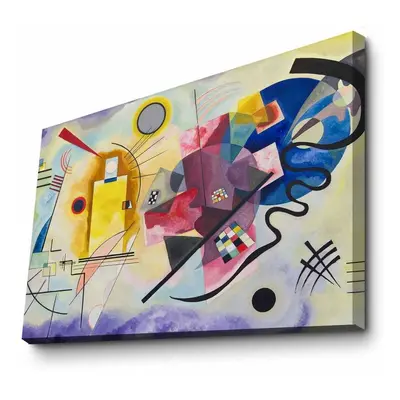 Vászon falikép, Wassily Kandinsky másolat, Sárga, piros, kék, színes - FANTASIA - Butopêa