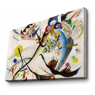 Vászon falikép, Wassily Kandinsky másolat, Kék szegmens, fekete-színes - COMPOSITION - Butopêa