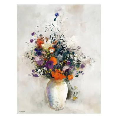 Színes vászon kép 60x80 cm, váza virágokkal - BOUQUET - Butopêa