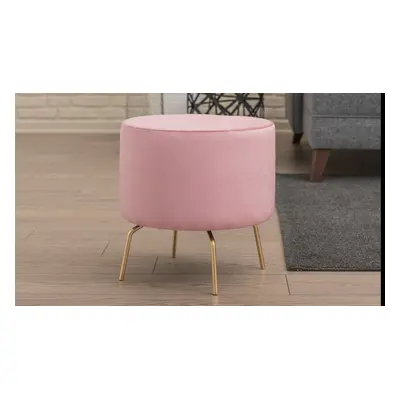 Ülőke, 40 cm, bársony rózsaszín, arany láb - TAHITI - Butopêa
