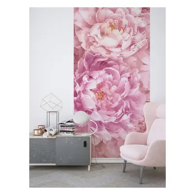 Virágokat ábrázoló tapéta, 100x250 cm, rózsaszín - FLORALITE - Butopêa