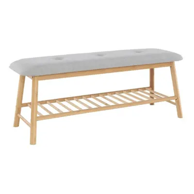 Párnázott bambusz pad, 110 cm, szürke - ZEN - Butopêa