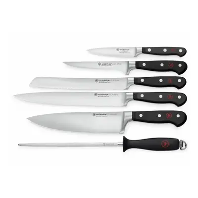 Wüsthof CLASSIC késkészlet 5 db + fenőacél 9751 + Wüsthof konyhai olló 21 cm ingyen