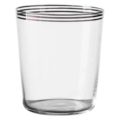 440 ml-es 3 platinaszínű sávval Tumbler poharak 6 db-os készlet – 21st Century Glass