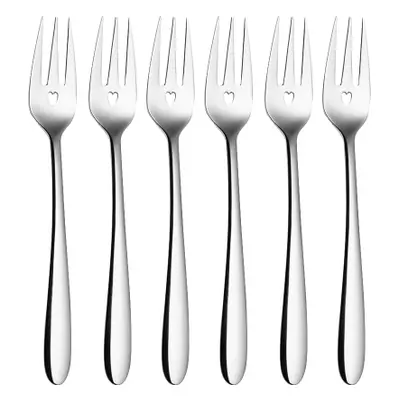 6 db-os szívecskés desszertvilla készlet - Love Cutlery