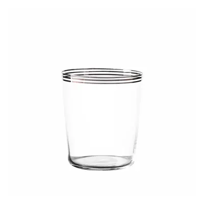 440 ml-es 3 platinaszínű sávval Tumbler poharak – 21st Century Glass