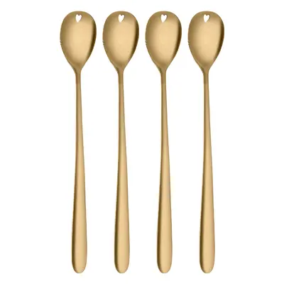 Szívecskés lattés kanalak arany 4 db-os készlet – Love Cutlery - 116626