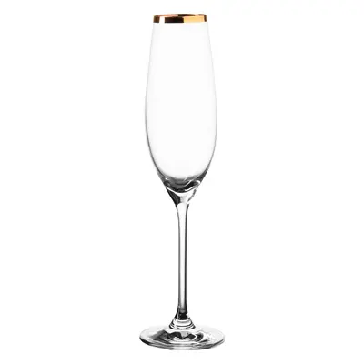 Sampán pohár arannyal borított szélel 210 ml - Premium Glas Crystal - 321810