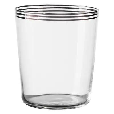 440 ml-es 3 platinaszínű sávval Tumbler poharak – 21st Century Glass - 322197