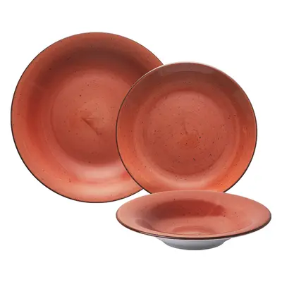 Porcelán készlet terracotta 18 db - Hotel Inn Chic color - 910082