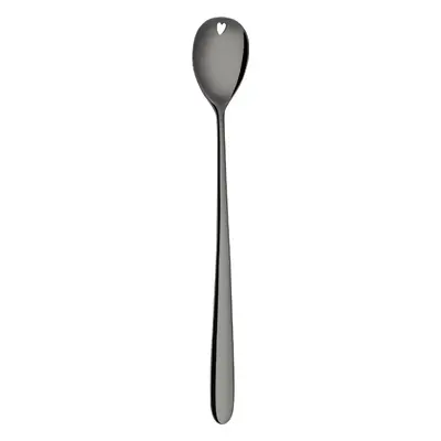 Latte kanál szívecskével PVD szürke - Love Cutlery - 116624