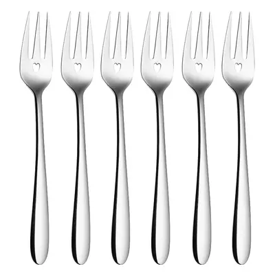 Süteményes villa szivecskével 6 db - Love Cutlery - 116605