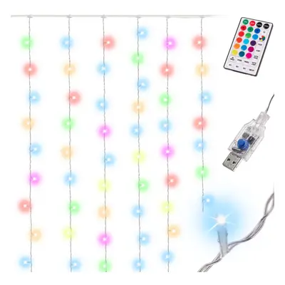 200LED-es fényfüggöny 3x3m távirányítóval (színes)