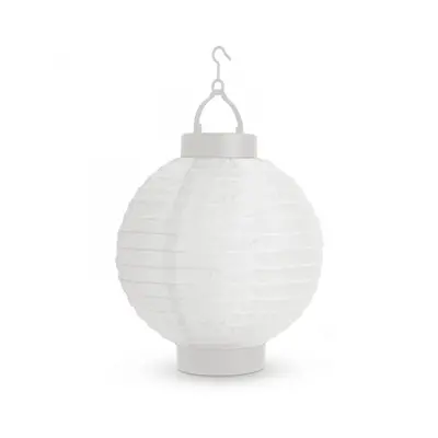 Napelemes lampion (fehér, hidegfehér LED, 21 cm)