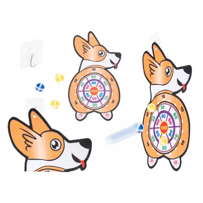 Tépőzáras darts tábla (corgi kutya)