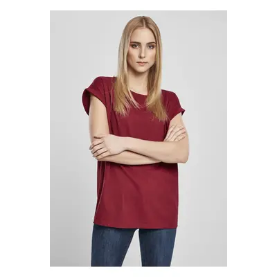 Urban Classics Ladies Organic Extended Shoulder Tee burgundy