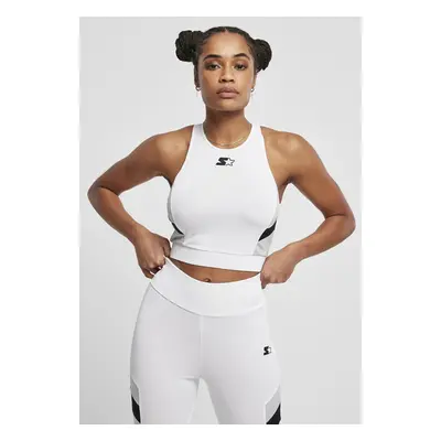 Ladies Starter Sports Cropped Top white/black