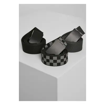 Urban Classics Belts Trio gry blk/blk+blk/blk+cha/blk