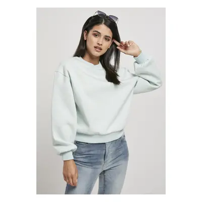 Urban Classics Ladies Oversized Color Melange Crewneck aqua melange