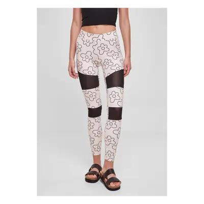 Urban Classics Ladies Tech Mesh AOP Leggings softseagrassflower