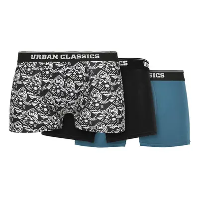 Urban Classics Organic Boxer Shorts 3-Pack detail aop/black/jasper