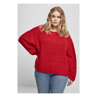 Urban Classics Ladies Wide Oversize Sweater fire red