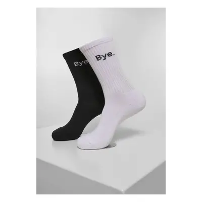 Mr. Tee HI - Bye Socks short 2-Pack black/white