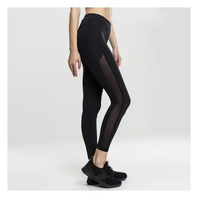 Urban Classics Ladies Tech Mesh Stripe Leggings black