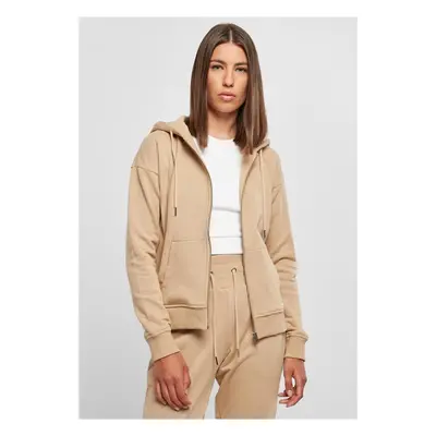 Urban Classics Ladies Organic Terry Zip Hoody unionbeige