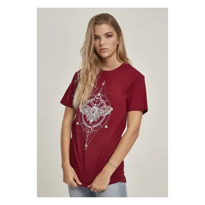 Mr. Tee Ladies Moth Tee burgundy