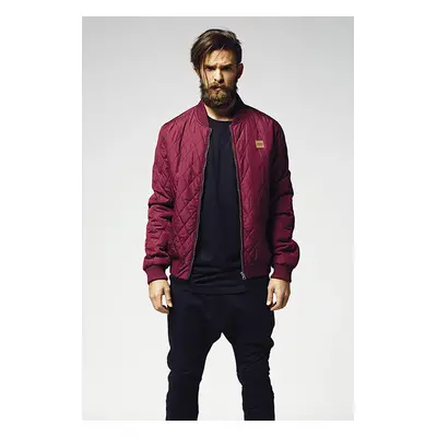 Urban Classics Diamond Quilt Nylon Jacket burgundy