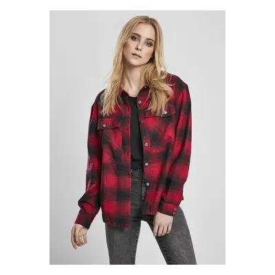 Urban Classics Ladies Check Overshirt darkblue/red