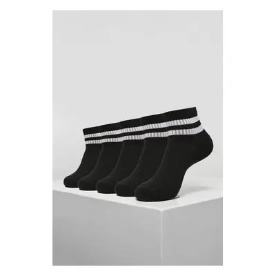 Urban Classics Sporty Half Cuff Logo Socks 5-Pack black