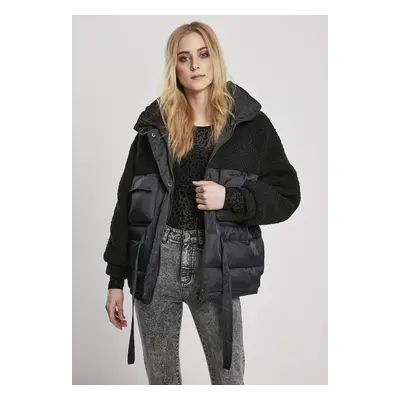 Urban Classics Ladies Sherpa Mix Puffer Jacket black