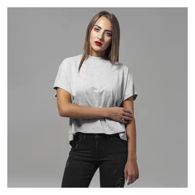 Urban Classics Ladies Overlap Turtleneck Tee grey