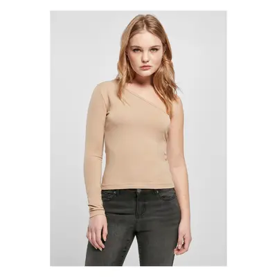 Urban Classics Ladies Asymmetric Longsleeve unionbeige